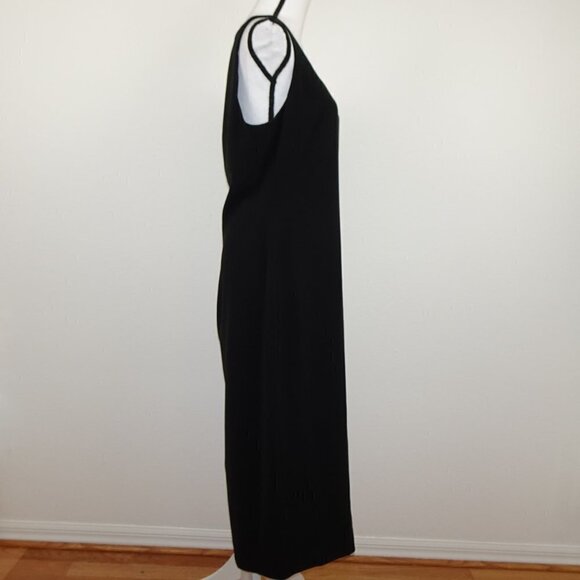 Ralph Lauren Scoop Neck Dress Women's Size 12 Black Sleeveless Lined Sheath - Picture 5 of 12